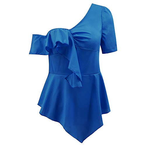 Preisvergleich Produktbild NOBRAND Langarm-Shirt, kurzärmelig Gr. Large, blau