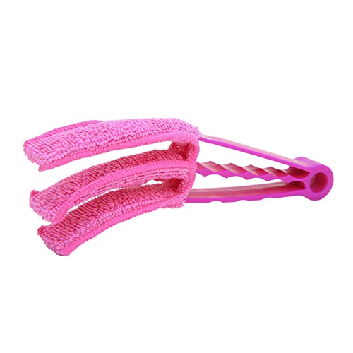 MOUMOUTEN Blind Cleaner, Mini Handheld Shutters Car Air Vent Duster Tool, Washable Blind Dust Cleaner Brush, for Air Conditioning Car Vents Fan Shutters(Pink)