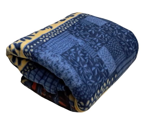 Single Bed Fleece Quilt/Duvet/Rajai/Blanket Cover for Winters (60×90 Inches) (GC-Blue)-image-13