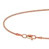 JewelStop 14k Solid Gold Yellow White, Rose 1.2 mm Round Spiga Wheat Chain 16 18 20 24 30