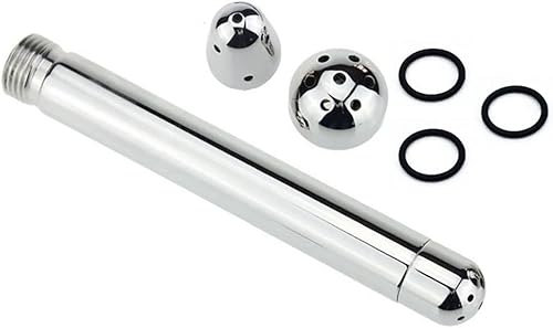 Miniatura 2 de Sistema de ducha de aluminio de 3 cabezales con manguera de ducha de 59 pulgadas para baño portátil, sistema de enema empotrado