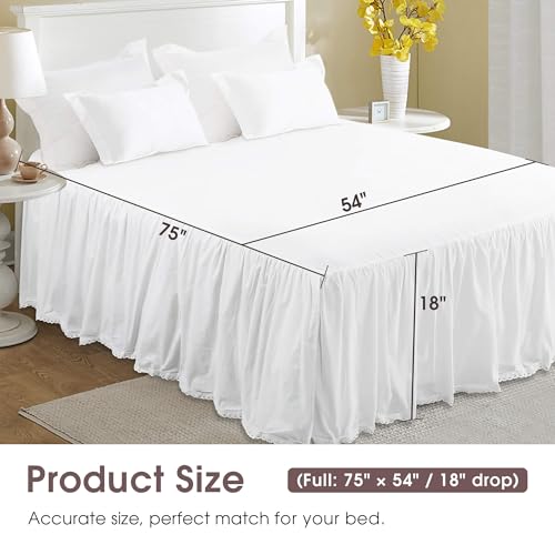 Fullsize18dropwhitedustrufflecrochetedgelacelightweightallcottonfrenchcoutrystyleruffledbedskirtwithsplitcornerseasyfitandsoft Urban Country Home Decor Full size 18 drop white dust ruffle crochet edge lace lightweight all cotton french coutry style ruffled bed skirt with split corners easy fit and soft urban country home decor