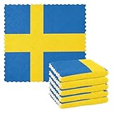 EtherSpher Geschirrtücher mit Schweden-Flagge, Frottee, handgefertigt,...