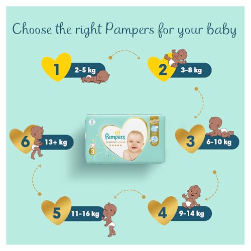 Pampers Windeln Größe 0 (<3 kg), Premium Care Windeln, 30 Stück, Bester Komfort und Schutz empfindlicher Haut von Pampers (Packung mit 3)