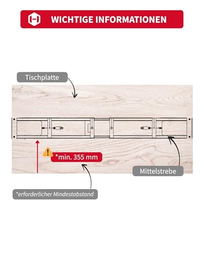Gedotec Extracto de Teclado para Montaje bajo el Escritorio, 1 Juego de cajones para Teclado para Montar Debajo del Escritorio, Color Gris, Bandeja extraíble para Debajo del Escritorio - imagen 2