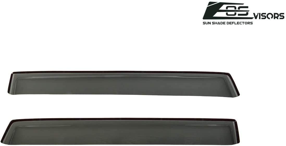 for 2011-2021 Jeep Grand Cherokee | EOS Visors in-Channel Style Smoke Tinted Side Vents Window Rain Guard Deflectors