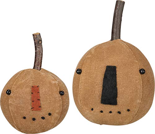 Primitives-by-Kathy-Stitched-Pumpkin-Head-Set-Rustic-Orange-38406 Primitives by Kathy Stitched Pumpkin Head Set Rustic Orange 38406