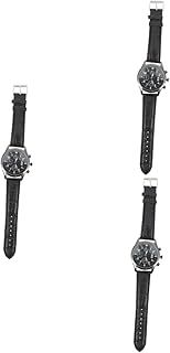 3 Peças Relógio Masculino Calendário Relógio De Pulso Relógio Casual Relógio De Quartzo Para Homens Relógio Masculino Relógios De Pulso Relógio Masculino Relógio Masculino Relógio