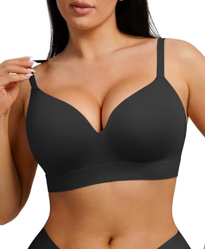 Image of FeelinGirl Wireless Supportive Bra for Women, Seamless Comfort Bralettes No Underwire Full Coverage Everyday Bras