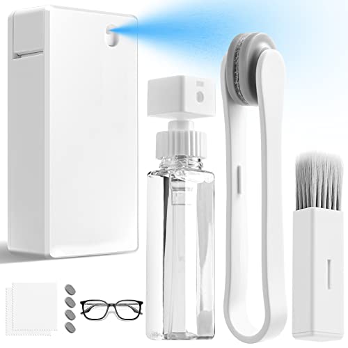 Brillenreiniger Kit, Brillenreinigungsspray, Brillenreinigungsgerät, Inklusive Antibeschlagspray, Mikrofaser Brillenputztuch Brille, Brillenreinigungsbürste für Sunglasses Kurzsichtige Brille Cover