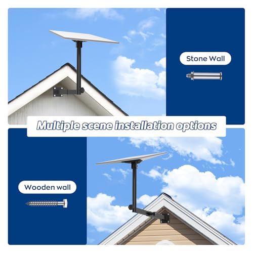 Image of Starlink Mount for Standard 4 /4X /Gen 3, Starlink Pole Mount, Extension-Type Heavy Duty Starlink Long Wall Mount with 0-30 Adjustable Starlink Gen 3 Pipe Adapter for Starlink Internet Kit Satellite