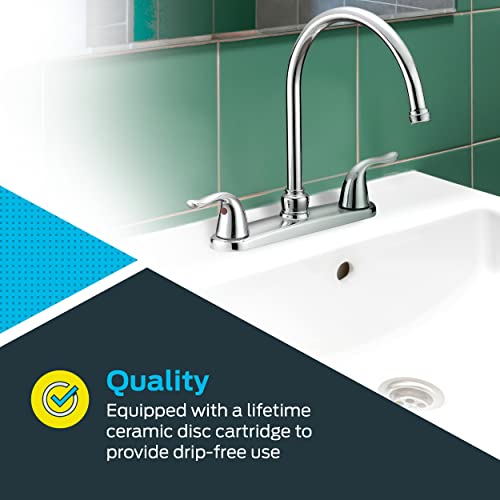 EZ-FLO Two Handle Chrome Kitchen Faucet #TOP20