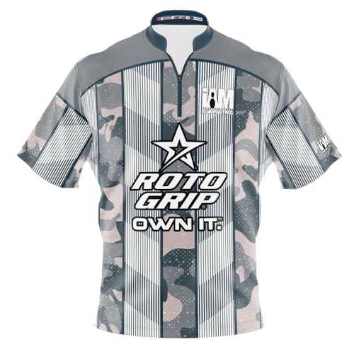 Logo Infusion I AM Bowling Jersey Short Sleeve Sash Collar 2328-RG1 Made in USA ROTO GRIP1 (US, Alpha, Small, Regular, Regular, Multi)