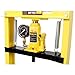 12-Ton Professional Bottle Jack Shop Press with Precision Pressure Gauge for Heavy-Duty Bending Straightening and Industrial Applications (Yellow)