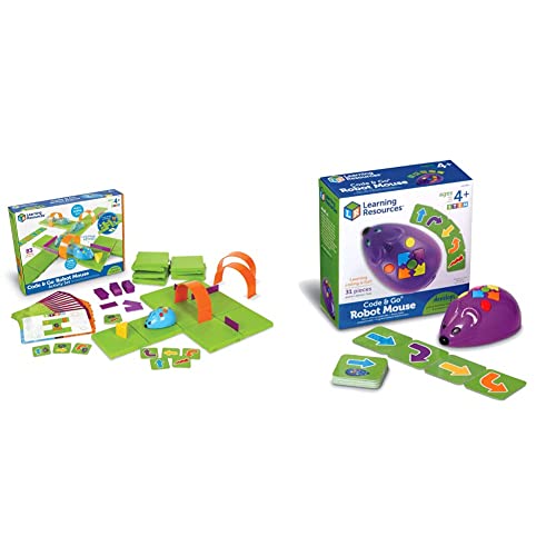 Image of Learning Resources Code & Go Robot Mouse Activity Set, 83 pieces, Ages 4+ and STEM - Robot Mouse