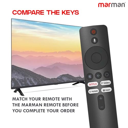 Image of Marman Compatible with Mi Tv Bluetooth Voice Remote Original Suitable for Redmi Xiaomi 32 43 55 65 Inch LED Smart 4k HD UHD Android Television - Pairing Must !