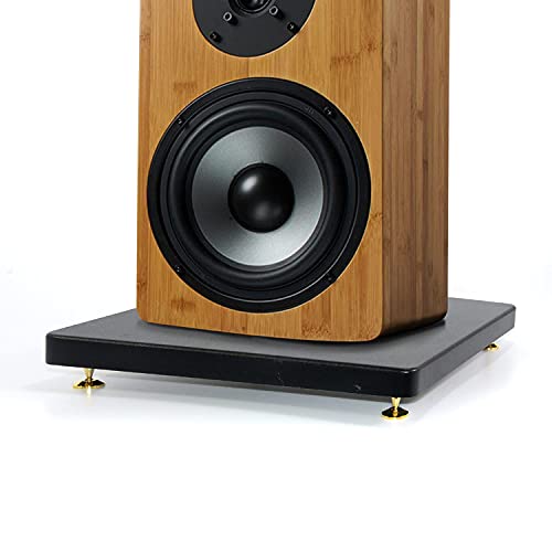 Bimiti Subwoofer Isolation Stand 14X14In Subwoofer Base Stand Speaker Isolation Feet Platform Speaker Riser Stabilizer Base With Fixed Copper Nail For Studio Monitor, Subwoofer, Loudspeakers #TOP5
