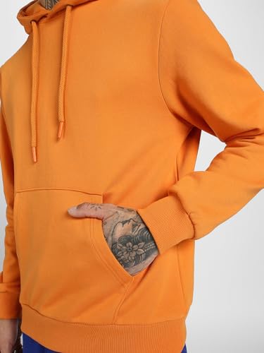 Image of Veirdo 280 GSM Cotton Fleece | Hooded Neck Full Sleeve | Regular Fit Sweatshirt | Solid Hoodie for Men | Sizes: S to 3XL