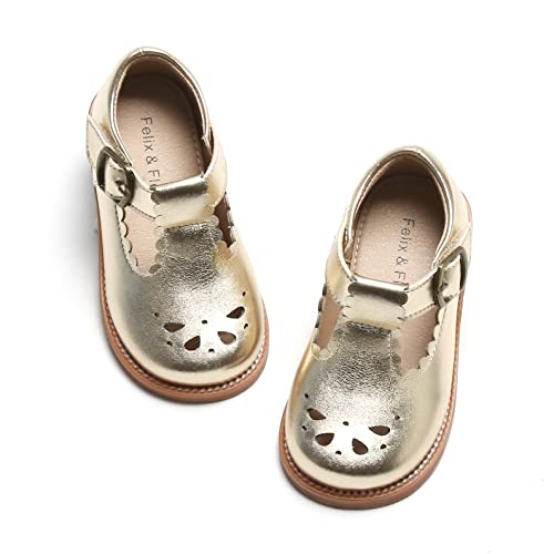 Image of Felix & Flora Toddler Little Girl Princess Dress Shoes-Mary Jane Flats for Girl Party School Shoes