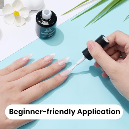 Image of Beetles White Gel Nail Polish - French White 1PC 15ml Gel Polish Soak Off UV LED Needed Nail Art Summer Manicure Salon DIY Design at Home 4th of July Nails Gifts for Woman