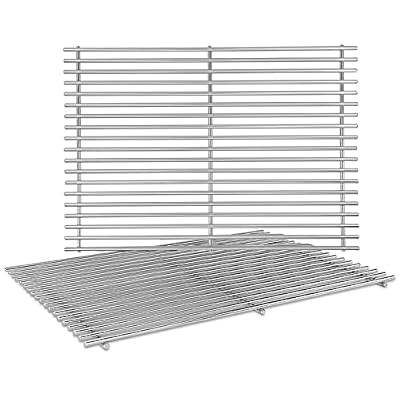 Uniflasy 18.75" Cooking Grate for Weber Genesis II 300 and Genesis II LX 300 Series Gas Grills, Genesis II E&S 310 315 320 325, 304 Stainless Steel Replacement Parts Grates for Weber 66095, 2 Pack