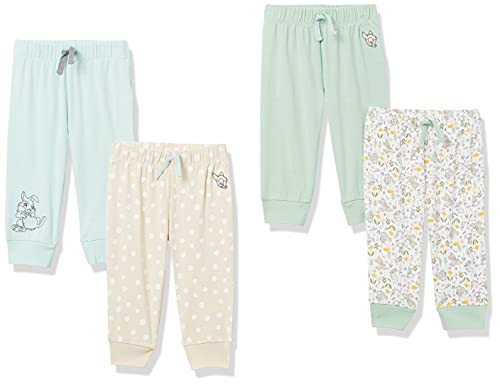 Amazon Essentials Disney | Star Wars | Princess Pantalones Bebé Niña, Pack de 4, Naturaleza Bambi,...