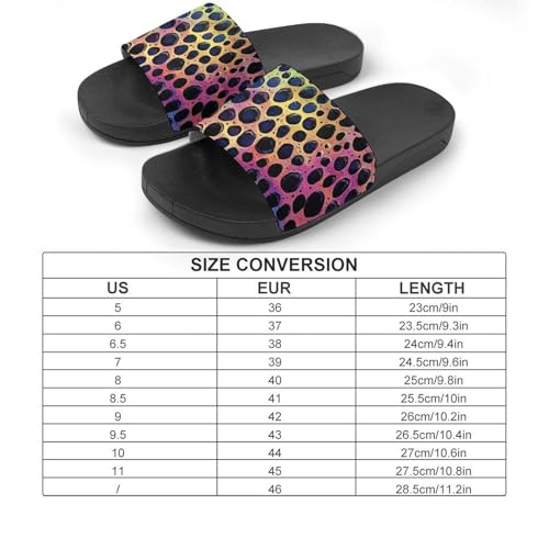 Art Rainbow Trout Skin PVC Slippers Sandals for Women Men Open Toe Soft Cushioned Non-Slip Sandal for Indoor Outdoor2