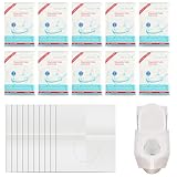 100 Pcs Housses de Siège de Toilette, Protege Toilette Jetable, Protection Toilettes Jeta...
