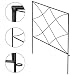 Thealyn Dekorative Gartenzaun Metall Zaun Grenze 40cm (H) x 2.8m (L) Panels No Dig Fence Landschaft für Blumenbeet Hof Hunde Tier Barriere (schwarz)