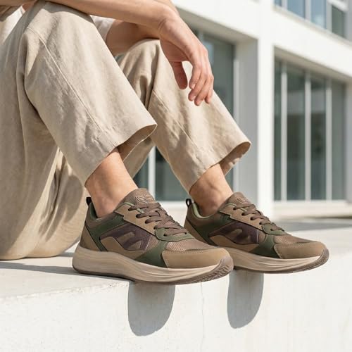 Image of WALKAROO Men's Sports Shoes|Breathable Mesh Upper, Shock-Absorbing EVA Sole, Cushioned Comfort Fit Insole| Anti-Skid Lightweight Lace-Up Shoes for Walking, Gym & Casual for Men - ONG97009