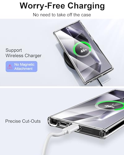 Image of HOOMIL Clear Case for Samsung Galaxy S24 Ultra, Anti-Yellowing