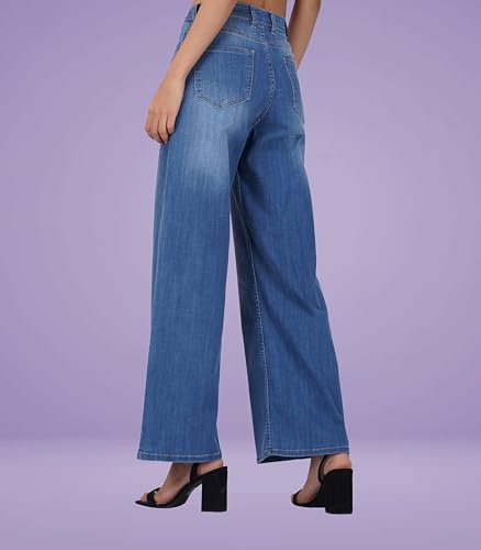 Image of i'sol Jeans for Women | Baggy Jeans for Women High Waist | Wide Leg Jeans for Woman | Bell Bottom Jeans
