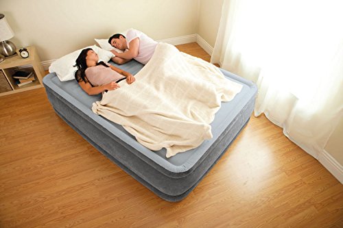 Colchão Elevado Intex Veludo Conforto Dura-Beam Casal - Com Bomba Elétrica Embutida 220/240V