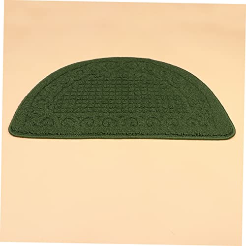 Felpudo semicircular Abaodam de polipropileno verde resistente para interior de casa 4