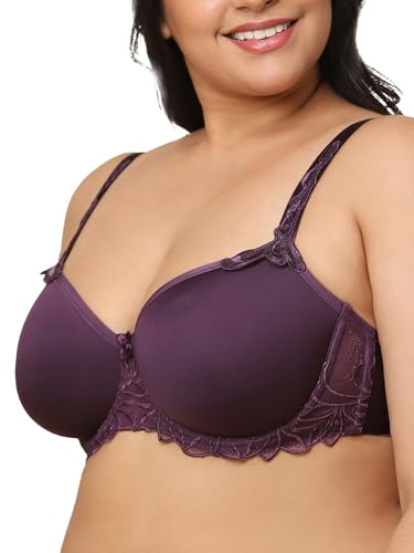 Image of Triumph Modern Finesse Bra For Women Wired Padded Spacer Cup Bra Seamless Breathable T-Shirt Bra Elegant Embroidery Full Coverage Lingerie Innovative Big Cup Support Pack Of 1