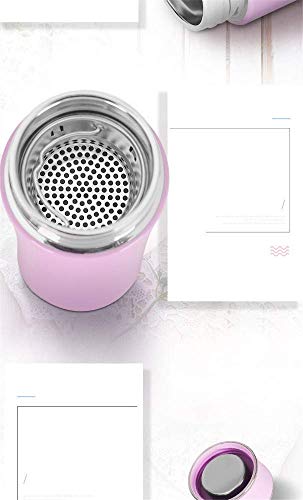 JEONSWOD Taza de agua portátil, aislamiento definitivo, doble pared de acero inoxidable termo cintura delgada estudiante… - Imagen 5