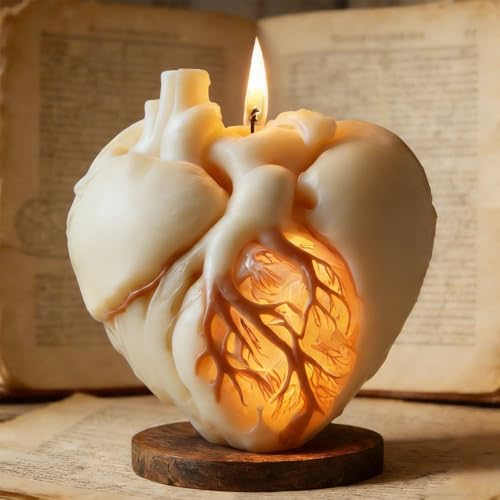 Moule bougie coeur gothique 3D en silicone pour résine époxy et savon