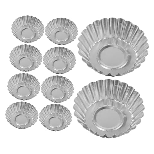 Mipcase 20個アルミ合製ミニタルト型 エッグタルト パン クッキー カップケーキ ベーキング用 使いやすい焼き型 均一な熱伝導