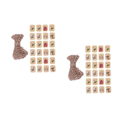 Étiquette de Noël FOMIYES 500 pièces avec ficelle pour décoration de fête festive