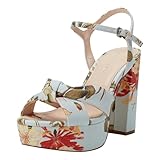 Marc Fisher Women's Deren Heeled Sandal, Light Blue Floral Multi 450, 9.5