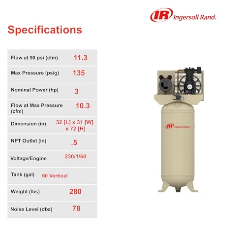 Ingersoll-Rand 3HP 60 Gal Compressor