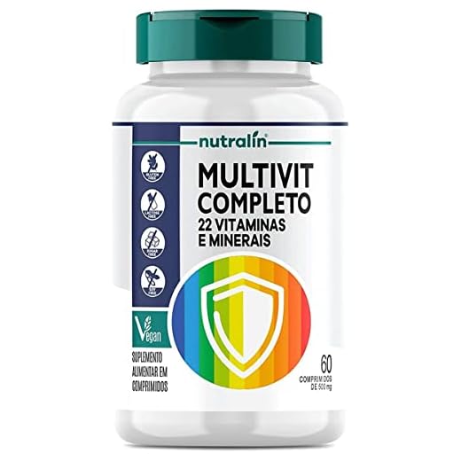 Nutralin Multivitamínico Completo A-Z (22 Vitaminas E Minerais) 60 Comp De 500Mg Vegano |