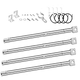 31cm bis 45cm Universal Gasgrill Brenner Ersatzteile für Landmann, Enders, Tepro, Taino, Campingaz, Outback, Barbecook und Andere Grills, 4 Stück Verstellbarer Edelstahl Brenner Zubehör