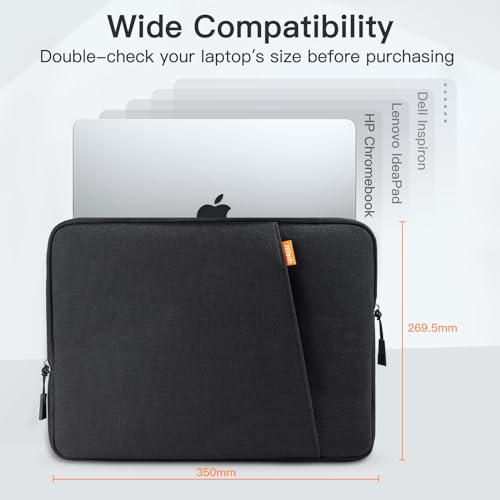 Image of JETech Laptop Sleeve for MacBook Neo (A18 Pro), 14-InchMacBook Air /Pro, MacBook Pro M1-M5 2021-2026, Waterproof Bag Case with Pocket, Compatible with 14 Inch Notebook (Black)