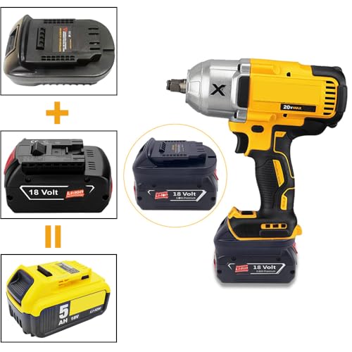 Replacement for Dewalt 20V Lithium Battery Adapter for Bosch to Dewalt 20V MAX XR Cordless Tool, Convert Bosch 18V Lithium Battery BAT609 BAT612 to DeWalt 18V/ 20V Lithium Ion Battery DCB200 DCB204 - Thumbnail 6