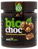 Biochoc - Avellana - Crema de cacao con Aceite de Oliva Virgen Extra Ecológico - 100% Ecológica - Sin gluten, Sin leche, Sin frutos secos - 200gr (Pack 1)