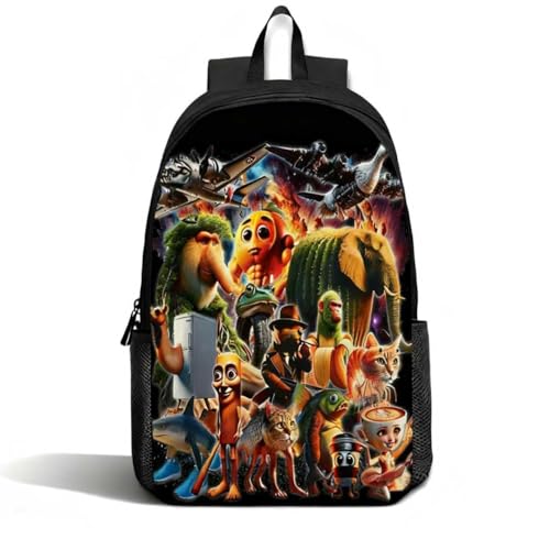 EAKSA Merch Casual Backpack Large Waterproof Lightweight Daypack(Type A)