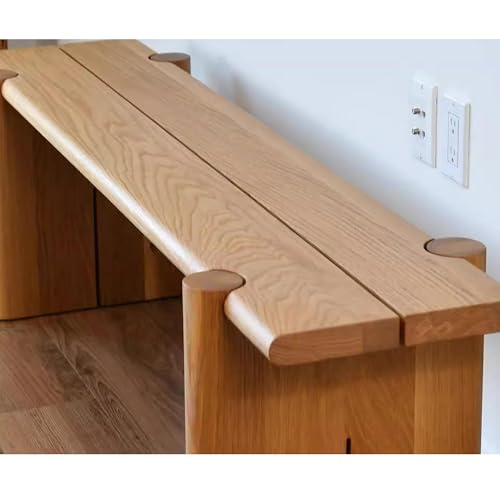 JOSIAHCQ Banco Comedor de Madera Recibidor Banqueta Dormitorio Banco Pie de Cama Vestuario Otomana para Interior Pasillo Salón(80cm(31.5in)) - imagen 6