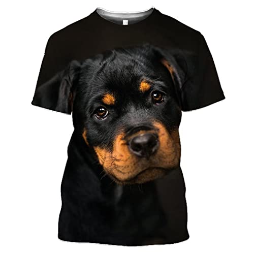T-shirt Rottweiler coupe 4XL ample résolvant le manque d'espace