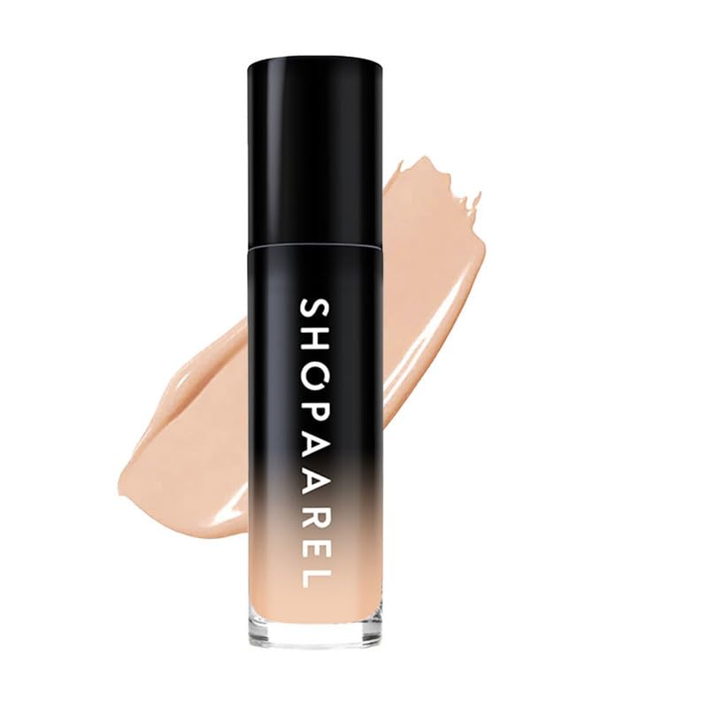 SHOPAAREL Liquid Foundation Full Coverage, Hyderdating Matte Finish Foundation for face make up, Water-Resistant, All Day Coverage|All Skin Types| 18 hours stay|Longlasting 30ml (1.5)